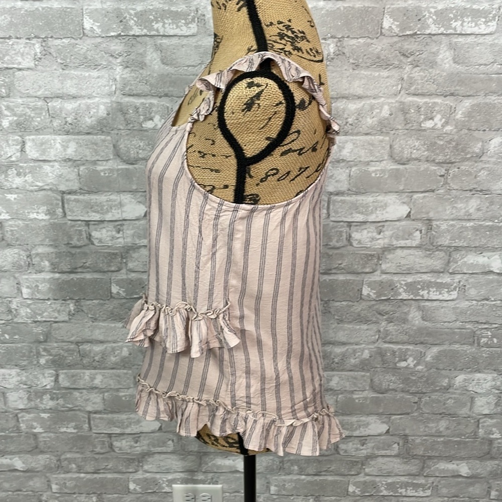 RO & DE Stripe Ruffle Tank Top - Picture 2 of 6